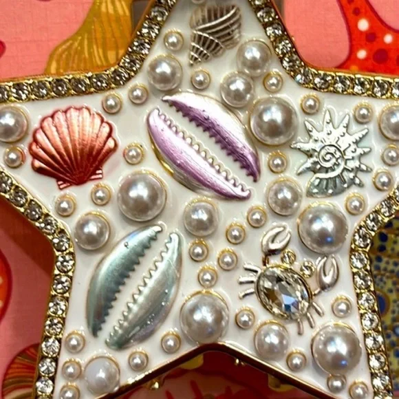 NWT ⚜️🤍⚜️ Piper K Gorgeous Starfish Hair Clip with Seashells and Pearls - Picture 15 of 15